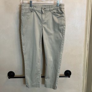 Khaki Crop Pants. Size 4